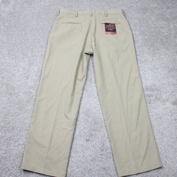 Haggar H26 Performance Pants NWT Mens 34x30 Beige Classic Fit Non-Iron Stretch - Picture 6 of 15